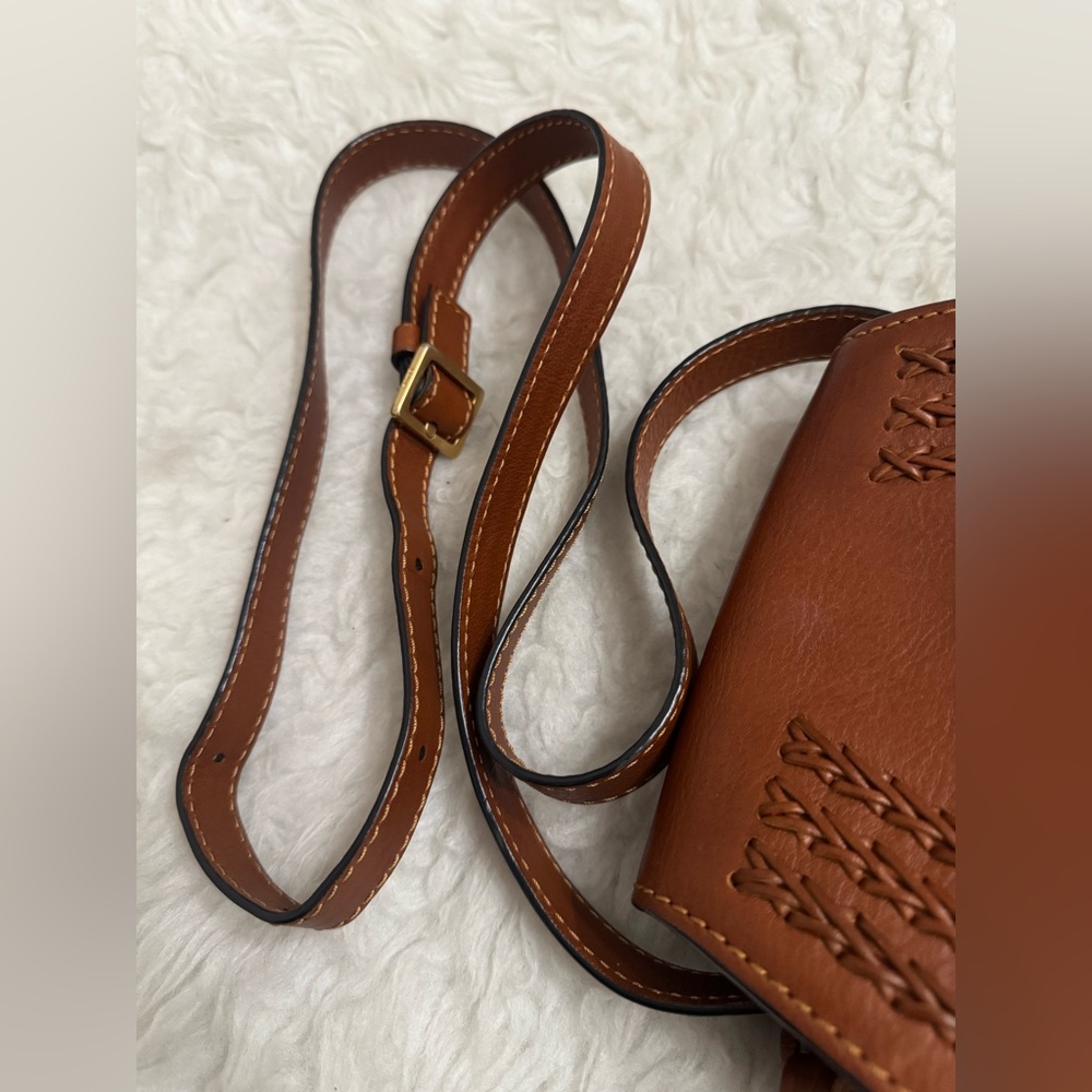 Chloe Marcie Tassel Crossbody Bag Whipstitch Leather Small - Picture 4 of 14